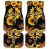 Nurse Sunflower Car Floor Mats Personalized And Butterfly Blackout