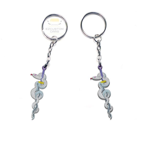 obanai car accessories custom anime demon slayer sword keychains 3iflj