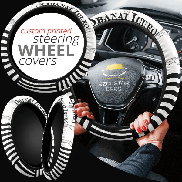 obanai iguro anime steering wheel cover custom anime demon slayer car accessories mefnk