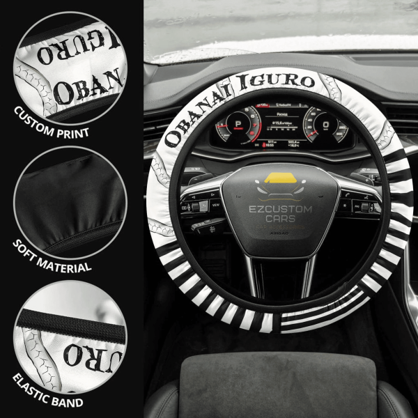 obanai iguro anime steering wheel cover custom anime demon slayer car accessories srhem