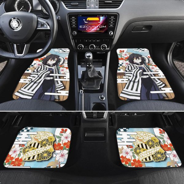 Obanai Iguro Demon Slayer Car Floor Mats 2 obanai iguro demon slayer car floor mats vdvl5