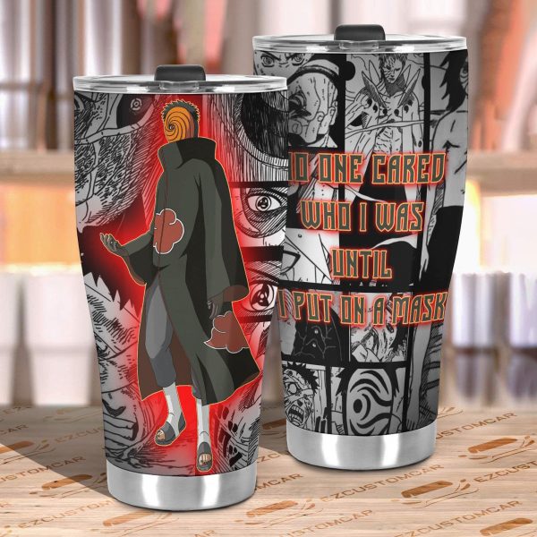 obito stainless steel tumbler naruto anime car accessories devyz