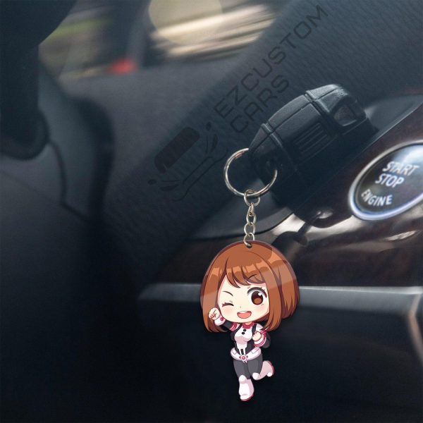 ochaco uraraka keychains custom my hero academia anime car accessories fanus