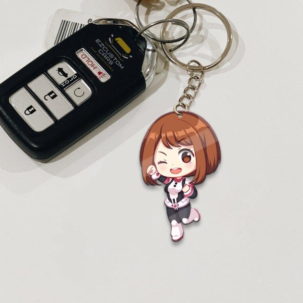 Ochaco Uraraka Keychains Custom My Hero Academia Anime Car Accessories