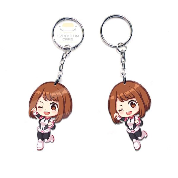 ochaco uraraka keychains custom my hero academia anime car accessories rtotl