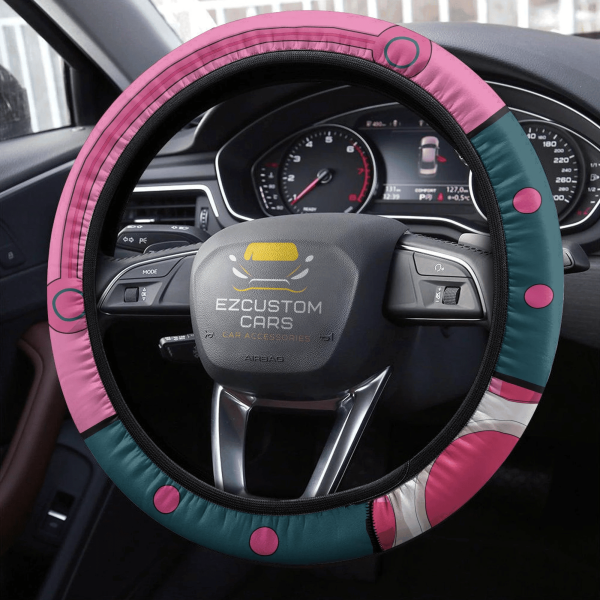 ochako uraraka anime steering wheel cover custom uravity my hero academia car anime accessories jviot
