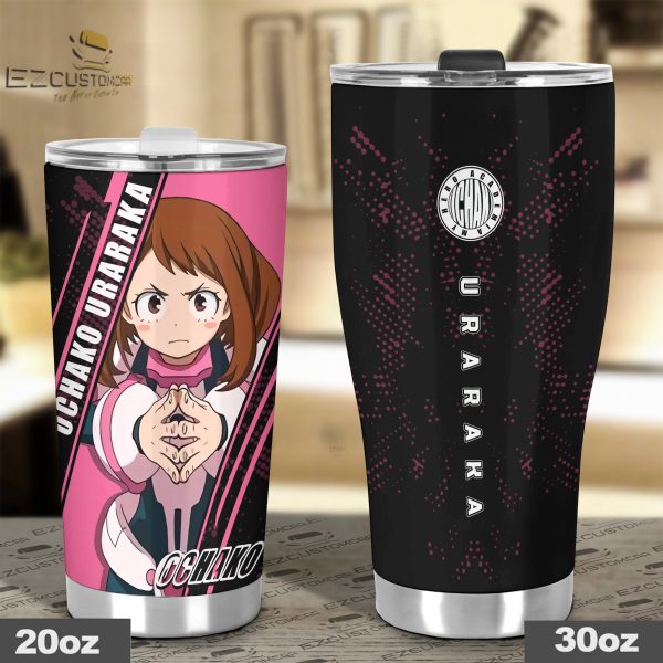 ochako uraraka travel mug ideal tumbler for your my hero academia collections kebtl
