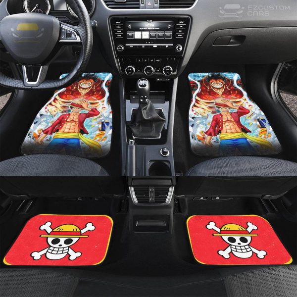 one piece anime car accessories custom monkey d luffy car floor mats qcmyr