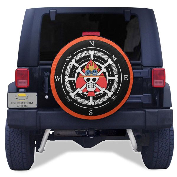 One Piece Anime Car Accessories Custom Portgas D. Ace Spare Tire Cover