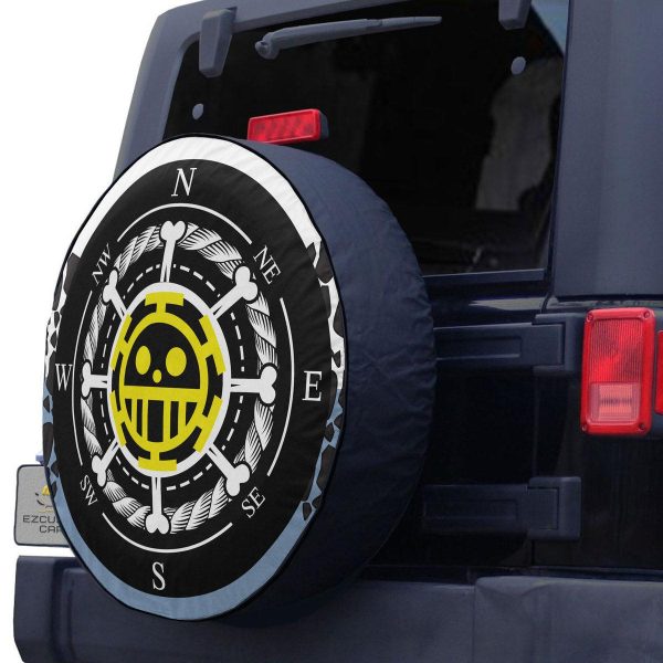one piece anime car accessories custom trafalgar law spare tire cover huwrv