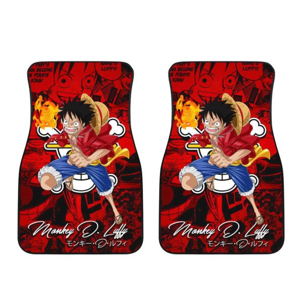 one piece anime car floor mats car accessoriesmonkey d luffy vsx9l