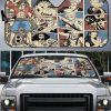 One Piece Anime Car Sun Shade Anime Car Accessories