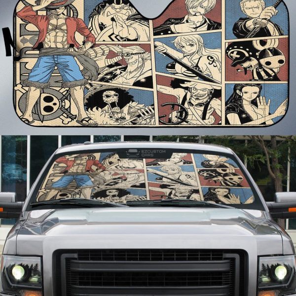 One Piece Anime Car Sun Shade Anime Car Accessories One Piece Anime Car Sun Shade Anime Car Accessories