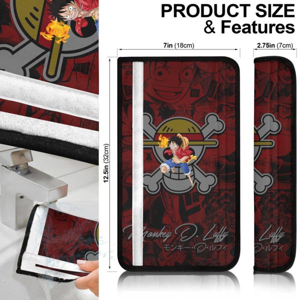 one piece anime seat belt covers monkey d luffy r46bg