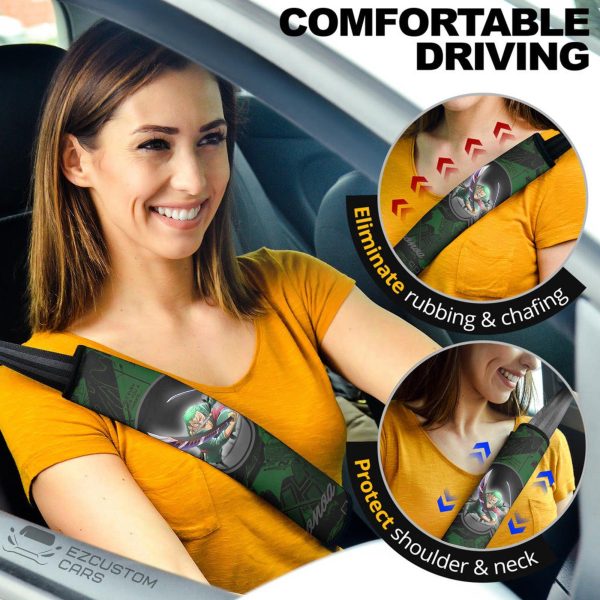 One Piece Anime Seat Belt Covers Roronoa Zoro Japanese Style