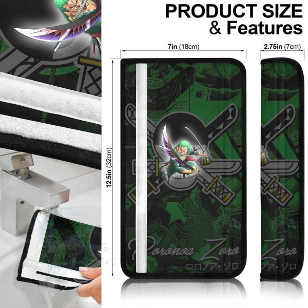 one piece anime seat belt covers roronoa zoro tjqym
