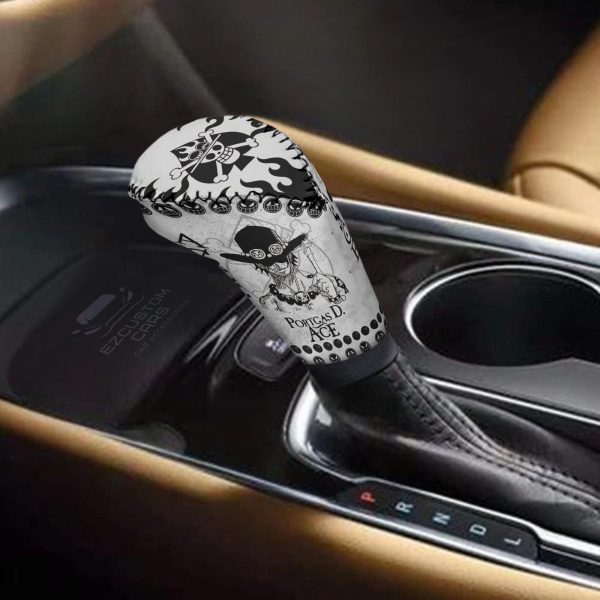 one piece anime shift knobs car covers set custom portgas dace symbols car accessories 2nzje