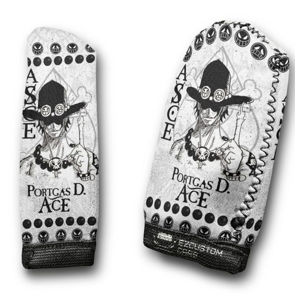 One Piece Anime Shift Knobs Car Covers Set Custom Portgas D.Ace Symbols Car Accessories