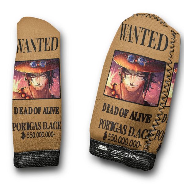One Piece Anime Shift Knobs Car Covers Set Custom Portgas D.Ace Wanted Car Accessories