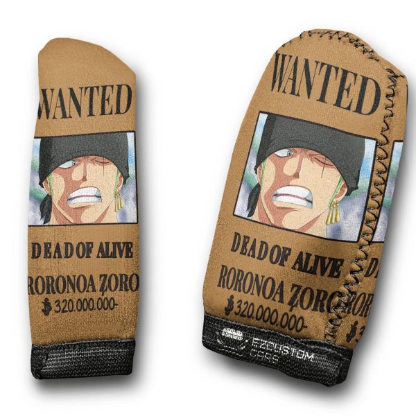 One Piece Anime Shift Knobs Car Covers Set Custom Roronoa Zoro Wanted Car Accessories