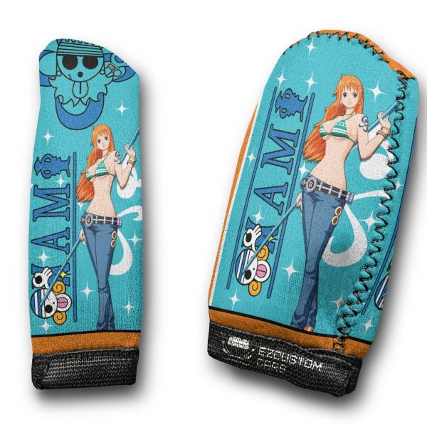 One Piece Anime Shift Knobs Car Covers Set Nami Symbols Car Accessories
