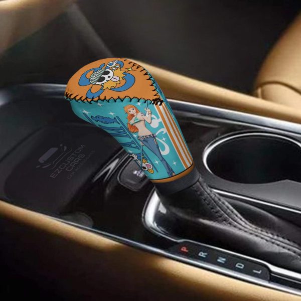 one piece anime shift knobs car covers set nami symbols car accessories ksnap