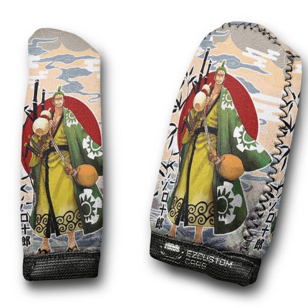 One Piece Anime Shift Knobs Car Covers Set Roronoa Zoro Wano Arc Car Accessories