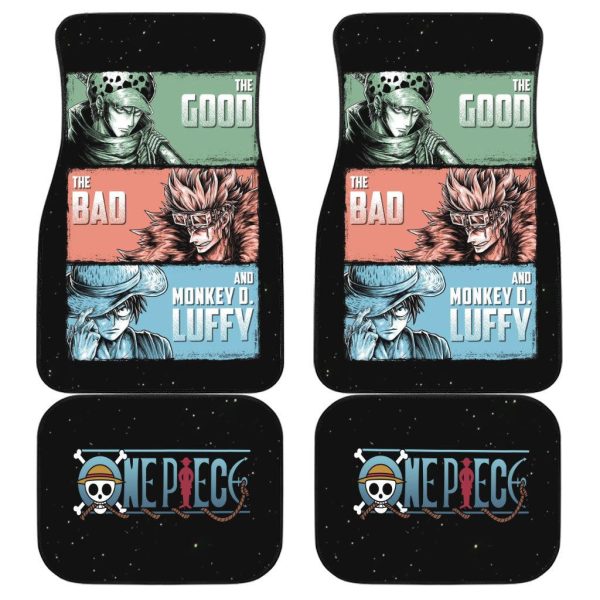 Law Car Floor Mats One Piece Anime Car Accessories