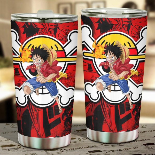 One Piece Car Accessories Anime Car Tumblers Cup Luffy