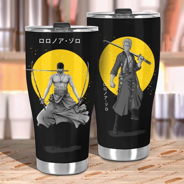 one piece car accessories anime car tumbler cup roronoa zoro japanese style 8s713
