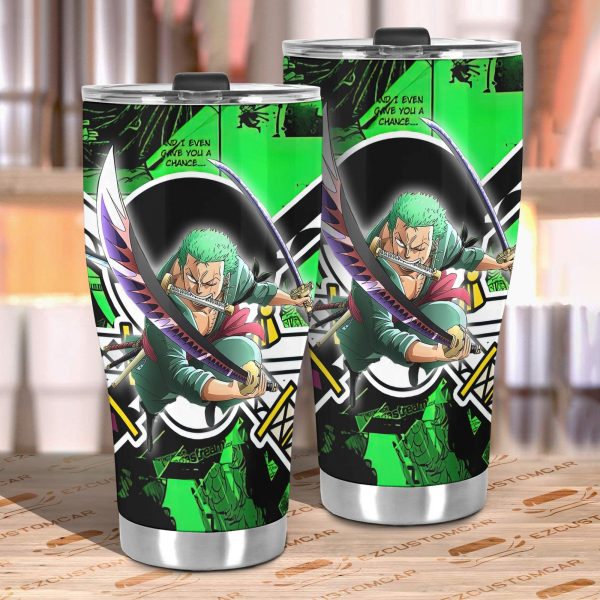 one piece car accessories anime car tumbler cup roronoa zoro uhybl