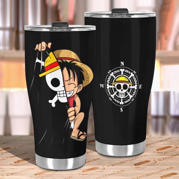 one piece car accessories anime car tumblers cup luffy fnyys