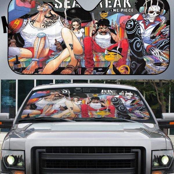 One Piece Car Accessories Anime Car Windshield Sun Shade Roronoa Zoro