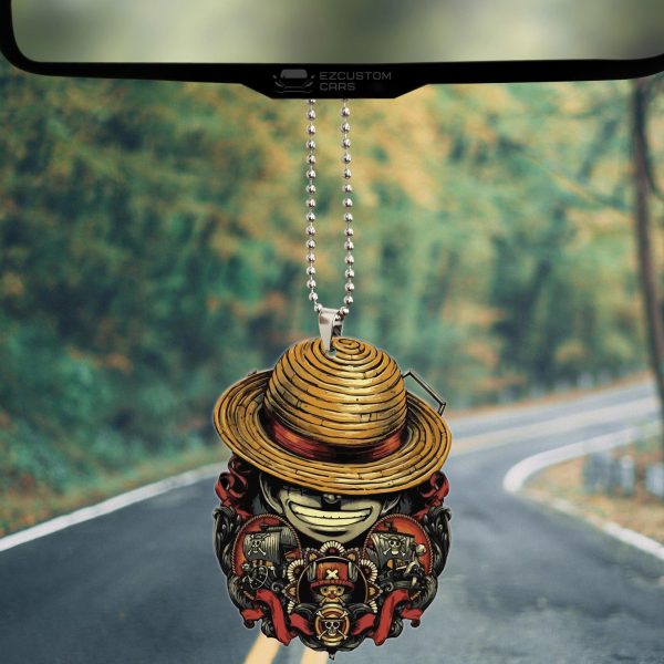 one piece car ornament straw hat ovwdl