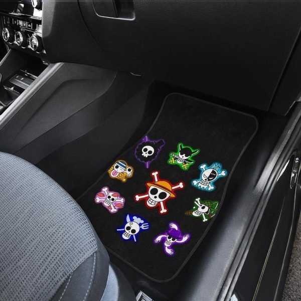 one piece symbols logo art in black theme car floor mats hocza