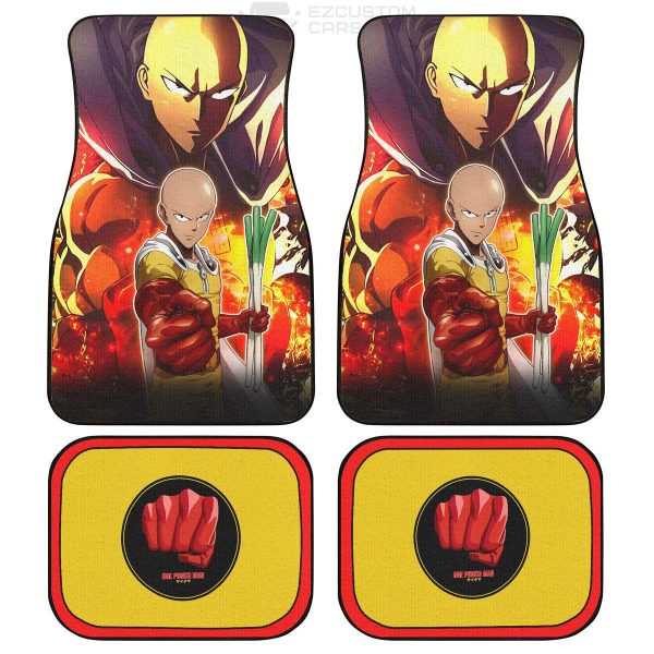 Saitama Car Floor Mats Custom One Punch Man