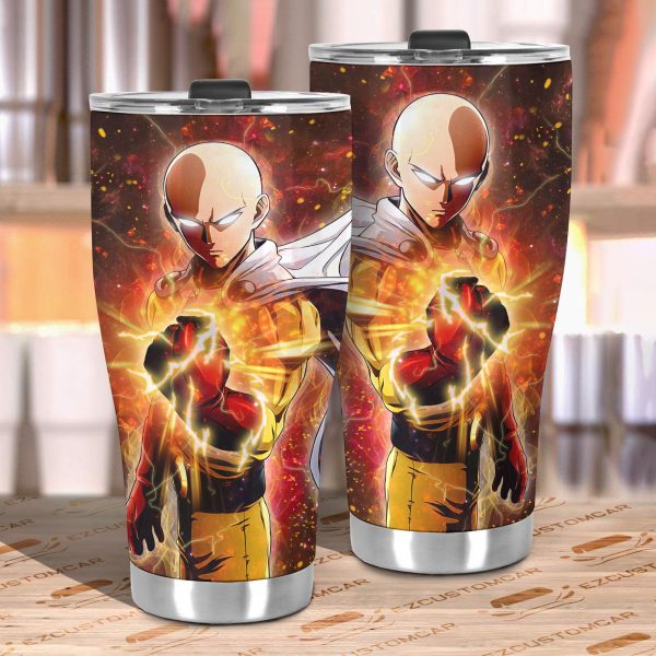 one punch man saitama car tumbler cup anime car accessories ixvxb
