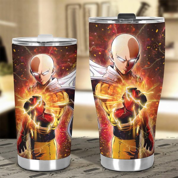 one punch man saitama car tumbler cup anime car accessories zvslu
