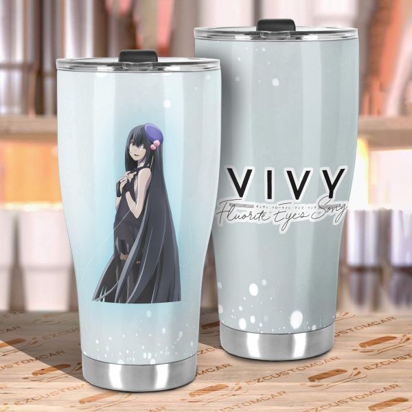 ophelia stainless steel tumbler custom vivy fluorite eyes song anime car accessories slbxp