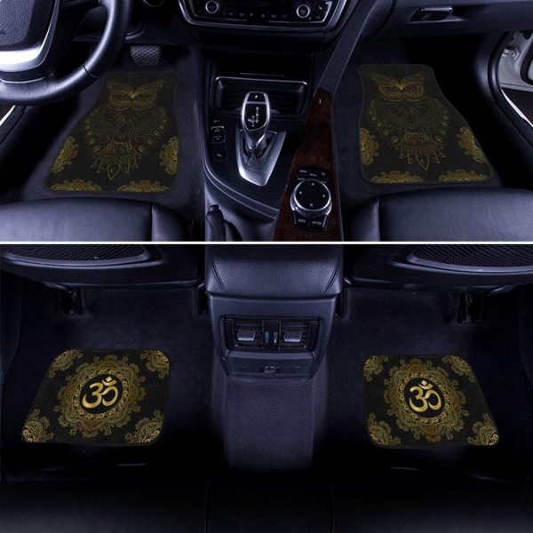owl gold mandala car floor mats hjz1j