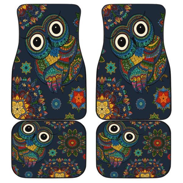 Angry Owl Car Floor Mats Custom Owl Car Accessories