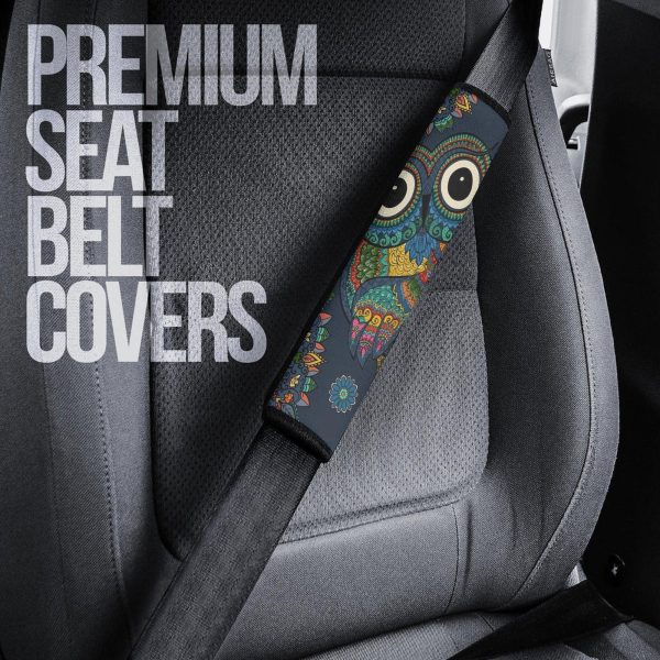 owl mandala seat belt covers custom owl car accessories fuzfw