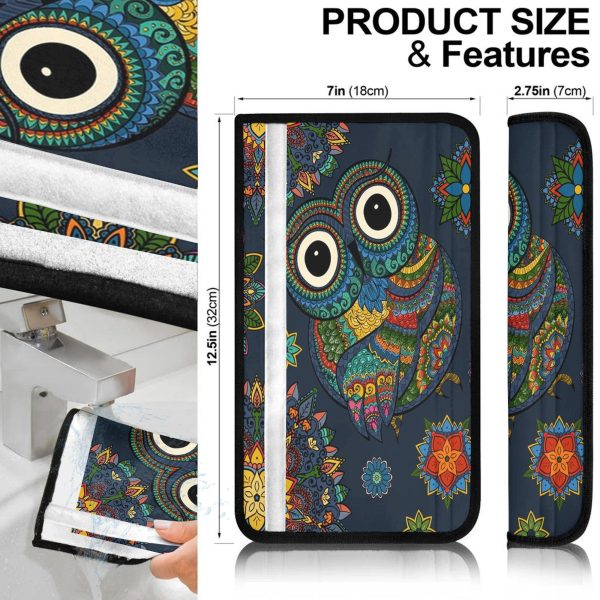 owl mandala seat belt covers custom owl car accessories k6xmr