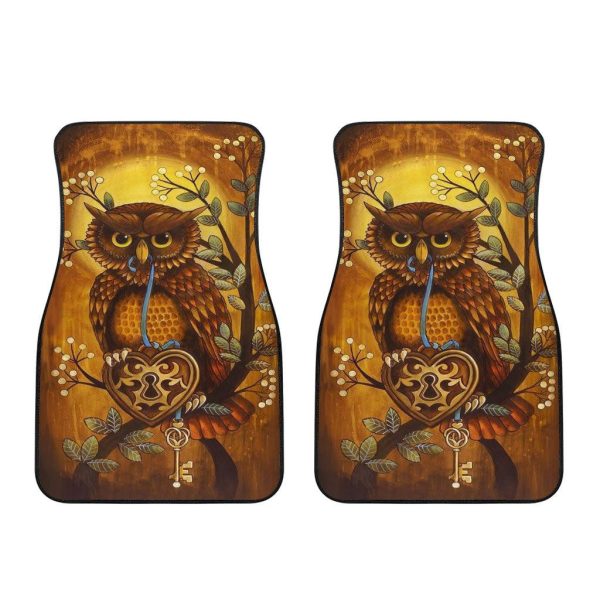 owl with key car floor mats custom owl car accessories blyl7