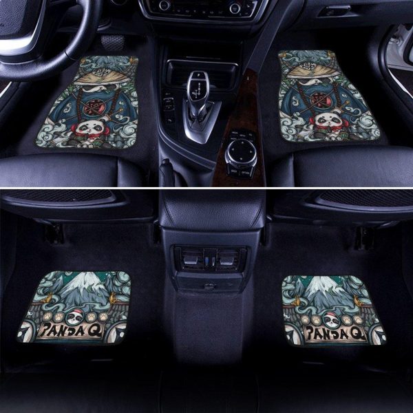 panda artwork car floor mats 3fh7r