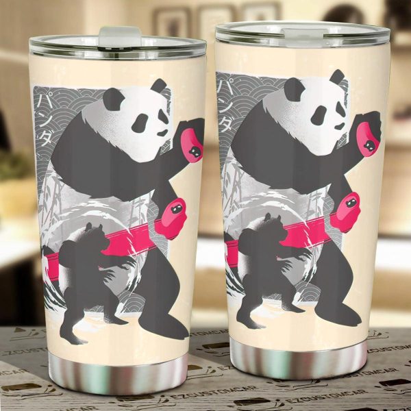Panda Car Tumblers Cup Custom Jujutsu Kaisen Anime Car Accessories