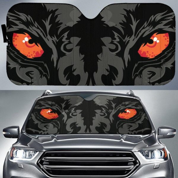 Tiger Eyes Cartoon Car Sun Shade