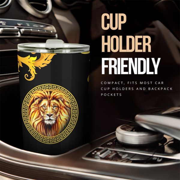 pattern x lion car tumbler cup custom lion car accessories w1zn4