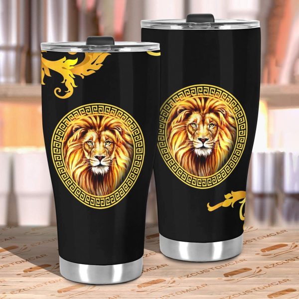 pattern x lion car tumbler cup custom lion car accessories wua46
