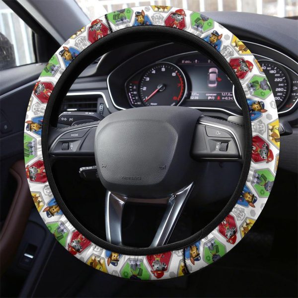 paw patrol pattern anime steering wheel cover 5bzq9